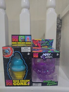 Needoh Kids' Jelly Squish & Nice Cream Cone Squishy Toy - Purple & Blue